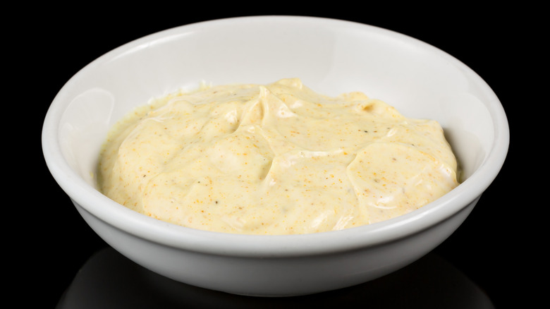 Bowl of curry mayo