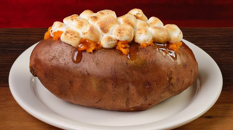 served sweet potato at Texas Roadhouse