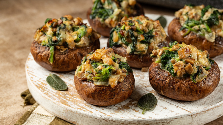 Stuffed mushrooms close-up
