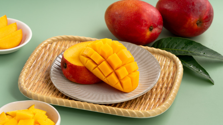 cubed mango cheeks