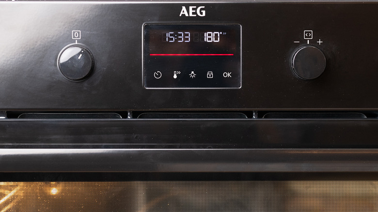 preheating an oven