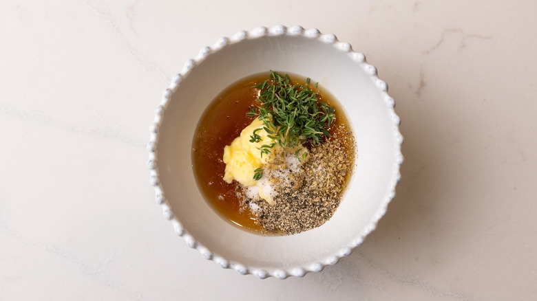 maple butter ingredients in bowl