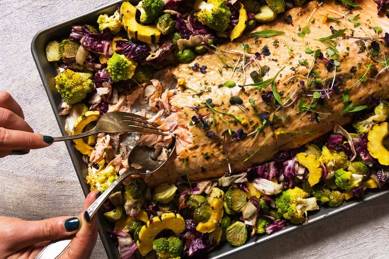 This Maple Sheet Pan Salmon Cooks in Less than 30 Minutes