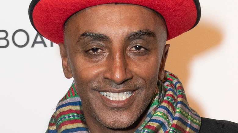 Marcus Samuelsson posing at an event