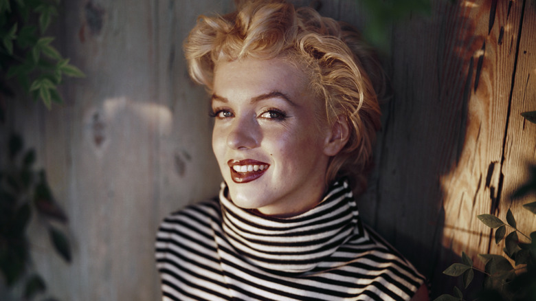 Marilyn Monroe in striped shirt