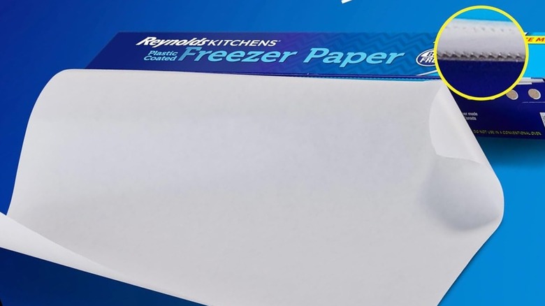 reynolds kitchens freezer paper packet with paper rolling out