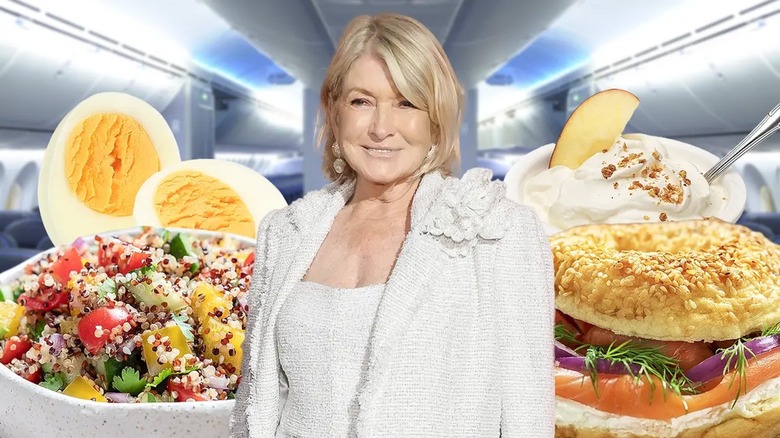 martha stewart surrounded by food