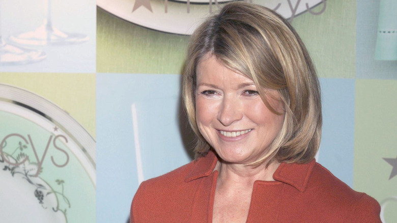Close-up shot of Martha Stewart smiling