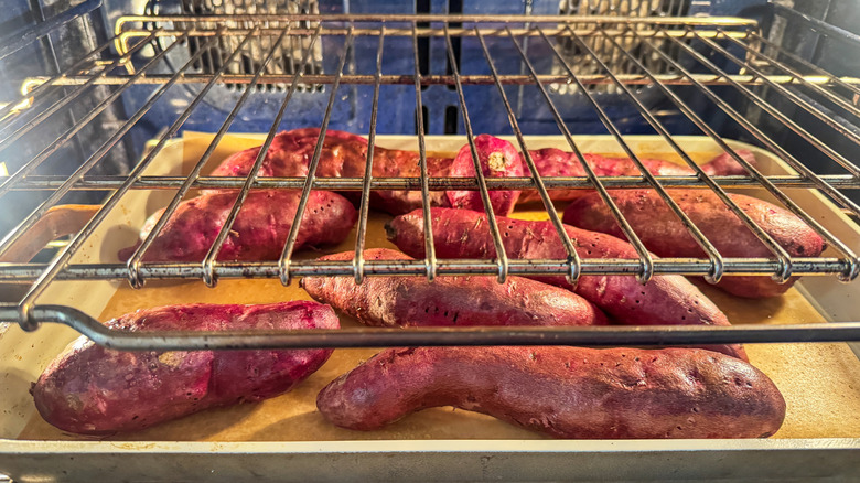 potatoes in the oven