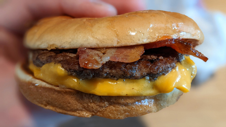 A close-up of the Bacon McDouble