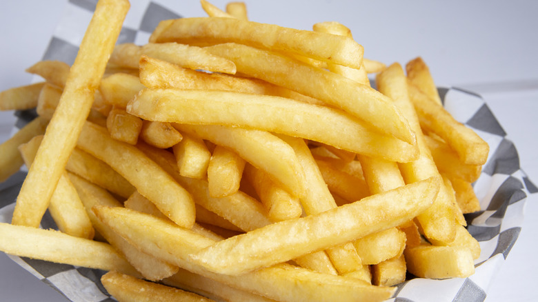 A basket of french fries