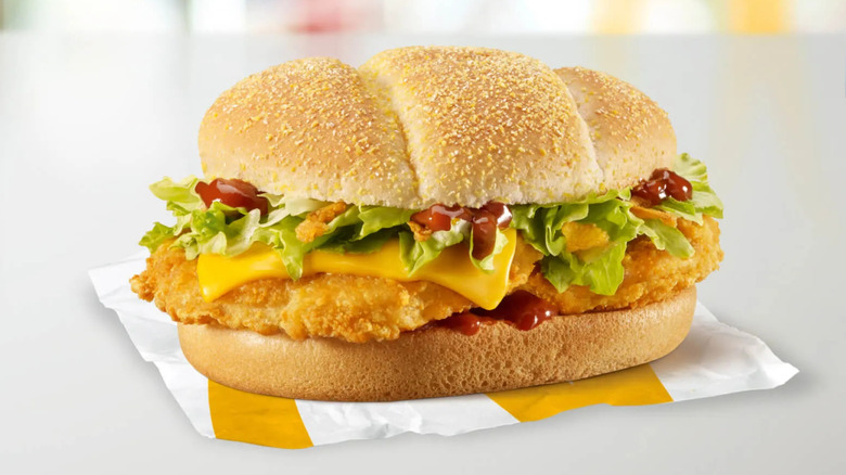 McDonald's Double Chicken BBQ sandwich