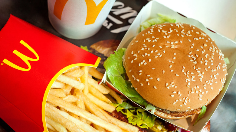 McDonald's burger and fries 