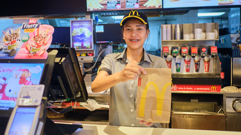 Young McDonald's employee
