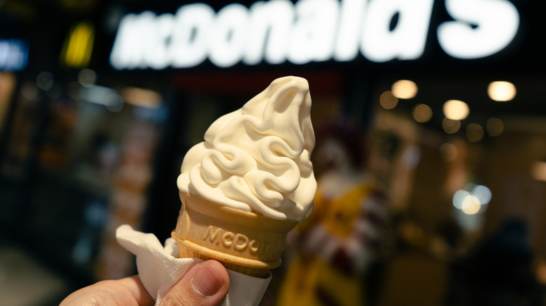 A McDonald's ice cream cone