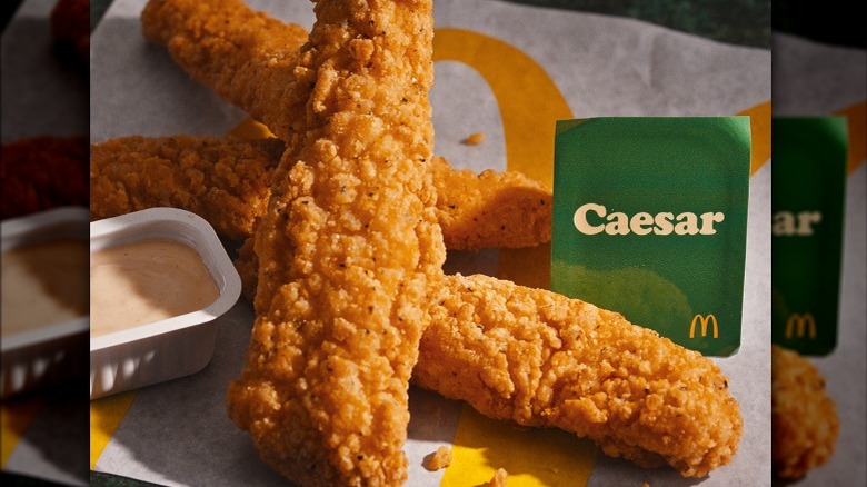 McDonald's Caesar Sauce with chicken strips