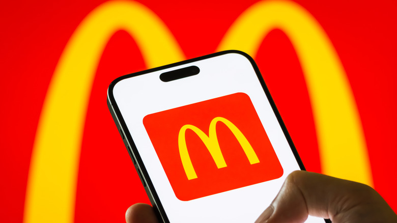 McDonald's logo on a phone app