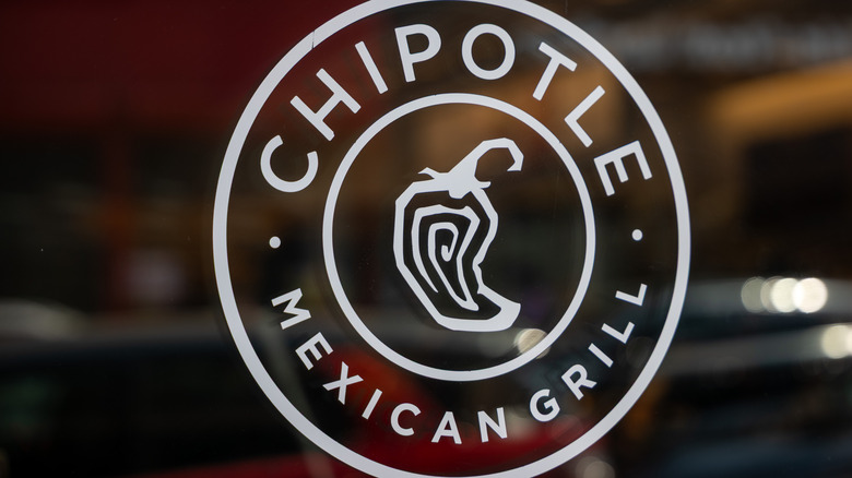 Chipotle sign on window