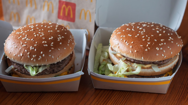 McDonald's biodegradable burger boxes and bags