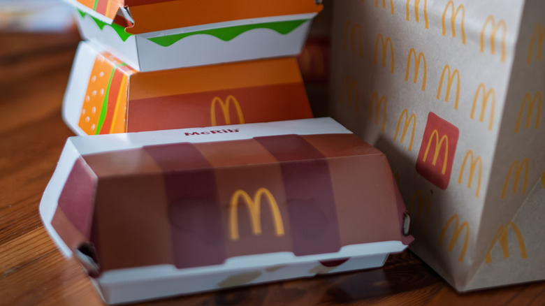 McDonald's boxes and bag