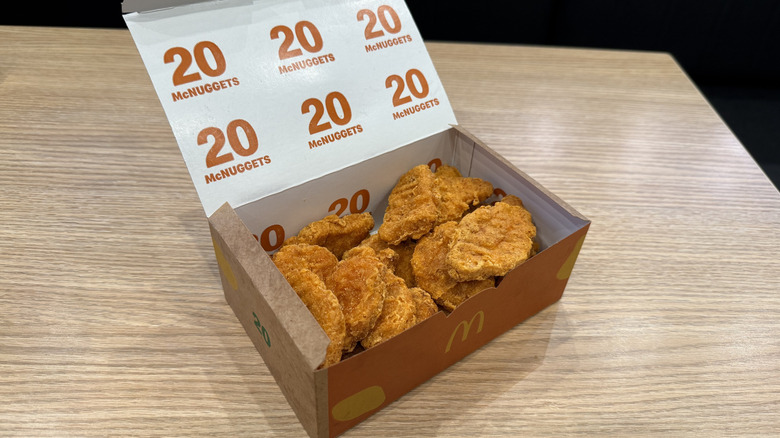 a box of 20-piece Spicy Chicken McNuggets