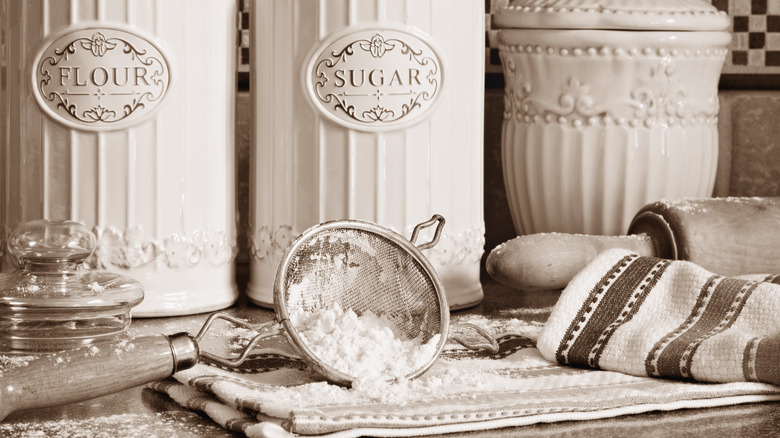 Flour and sugar canisters