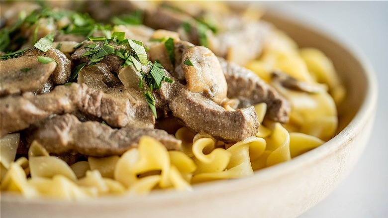 Meaty, Creamy, Almost Fancy Beef Stroganoff Recipe