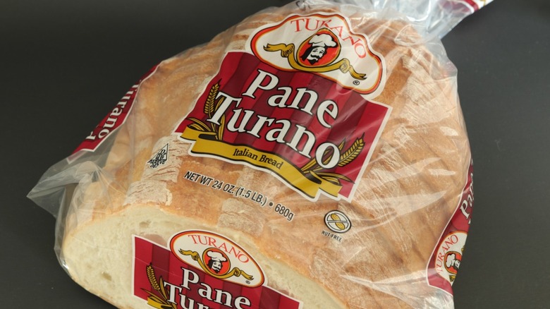 a loaf of sliced Turano Italian bread