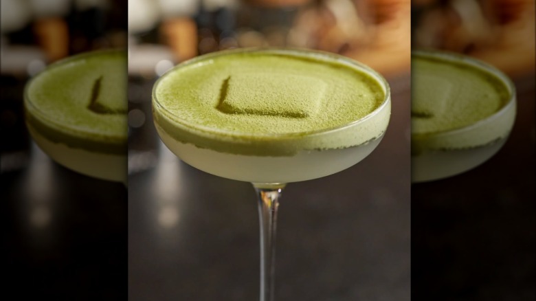 Matchatini in a glass