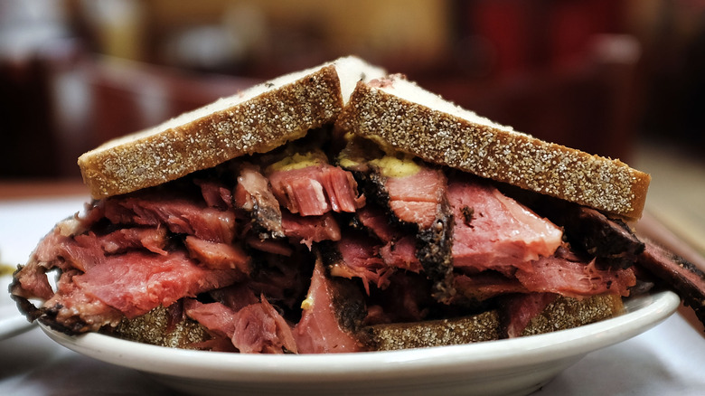 Pastrami sandwich from Katz's deli