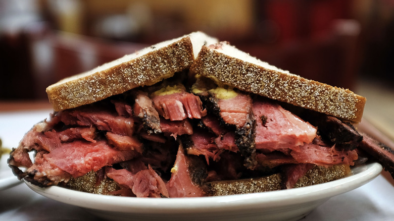 Pastrami sandwich from Katz's deli