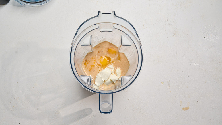 Filling ingredients in a blender