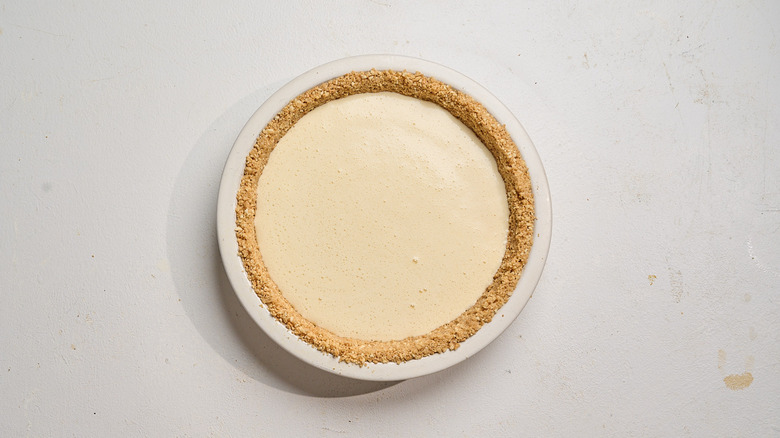 pie filling in chilled pie crust