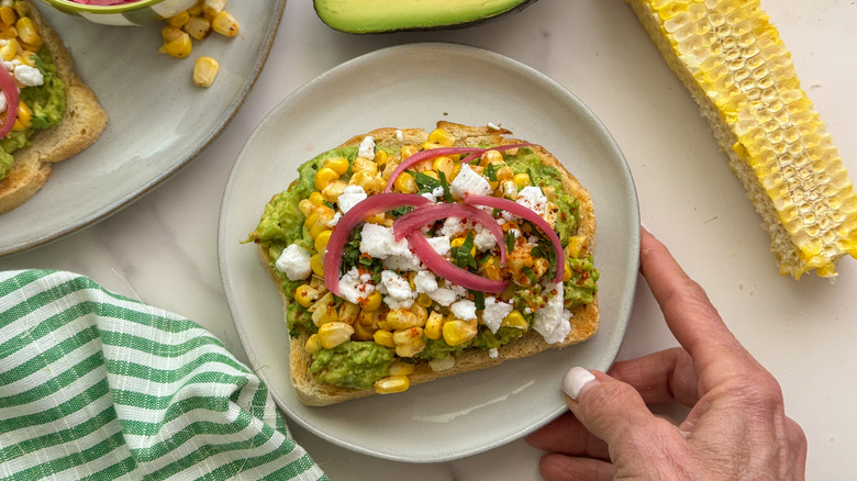 Mexican Elote-Style Avocado Toast Recipe