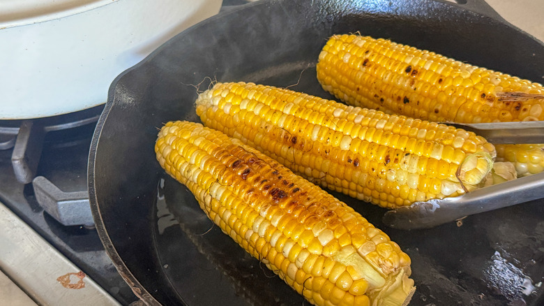 corn in cast iron skillet