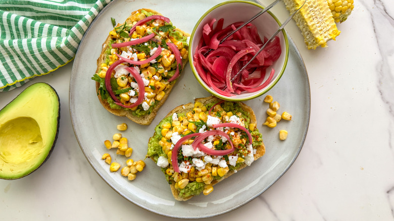 avocado toast on plate