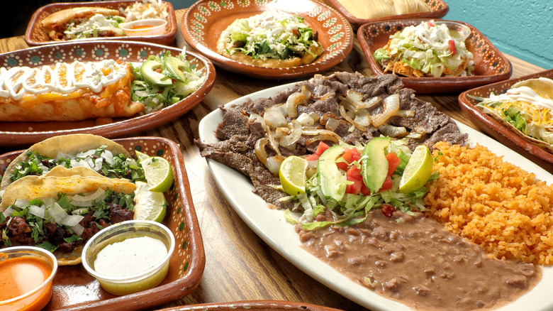 group of Mexican dishes on a table