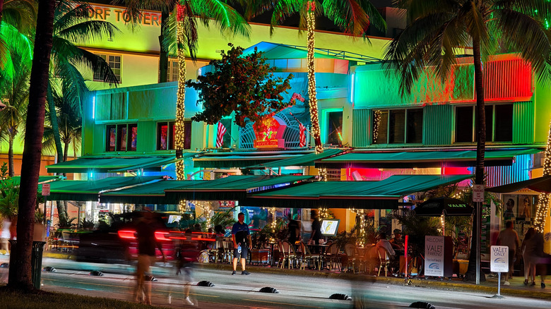 South Beach miami at night