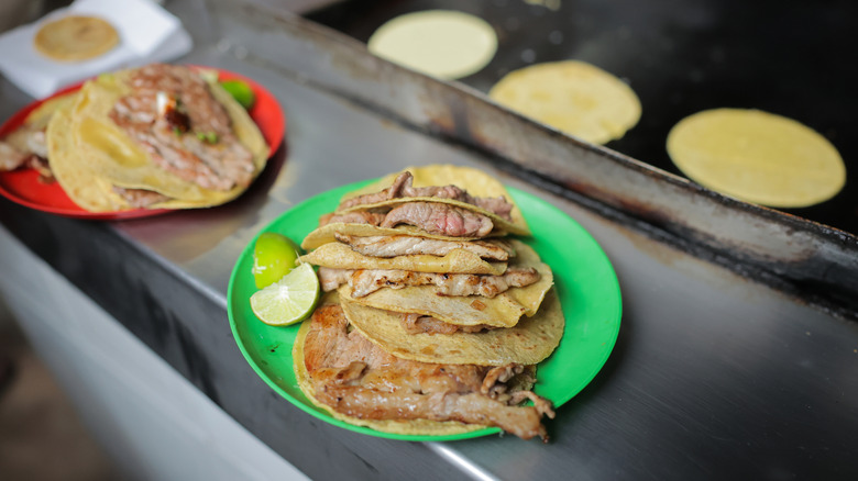 Variety of tacos from El Califa de León