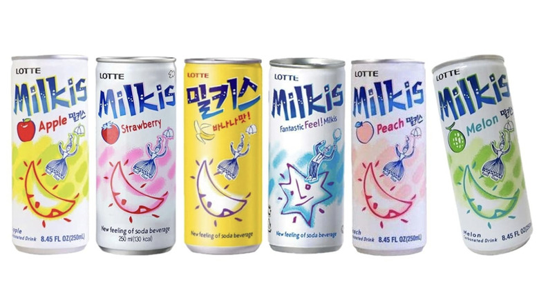different cans of Milkis 