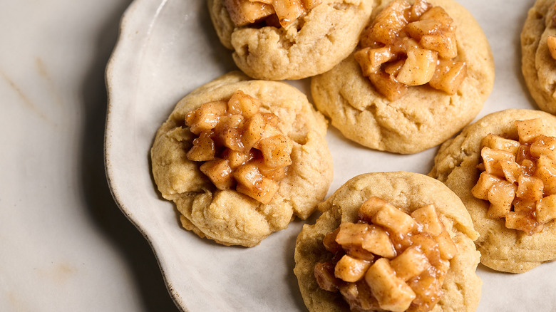 apple pie cookies on a plate