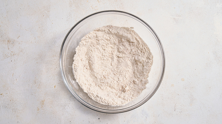 dry ingredients mixed in a bowl