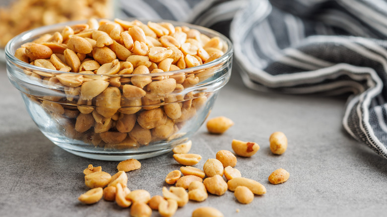 bowl of peanuts