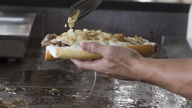 Authentic Philly cheesesteak