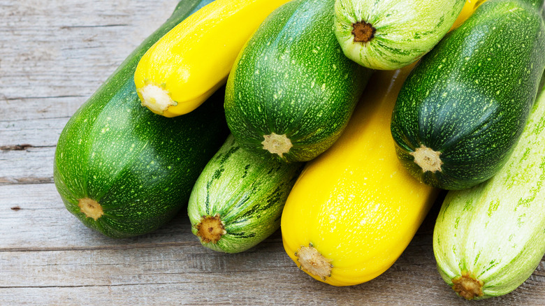 yellow and green zucchini