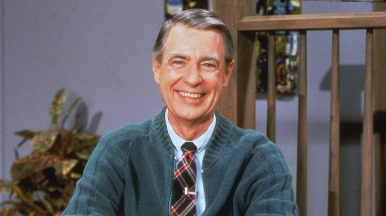 A smiling Mr. Rogers