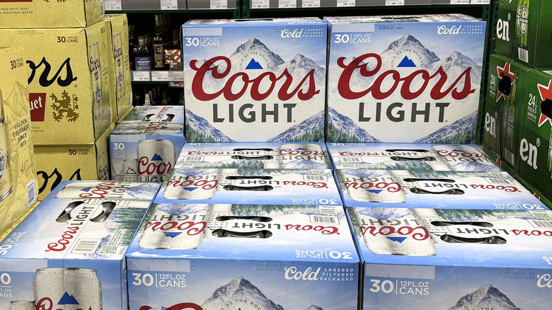 Packages of Coors Light