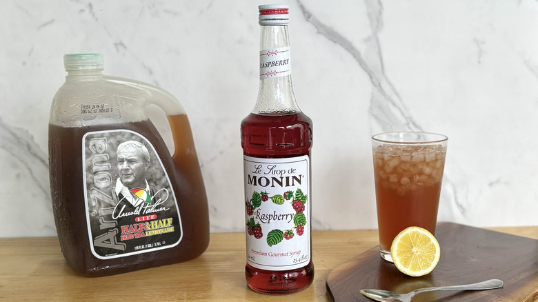 Raspberry flavored syrup