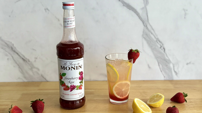 Strawberry rose syrup