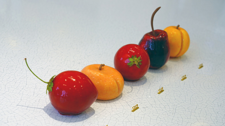 A variety of desserts at Cedric Grolet with prices